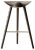 Brown Oak and Brass Bar Stool by Lassen For Sale
