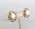 Mid-Century Modern Vintage 1973 Signed Napier Modernist Goldtone White Cabochon Clip Earrings - 2 Pieces For Sale - Image 3 of 7