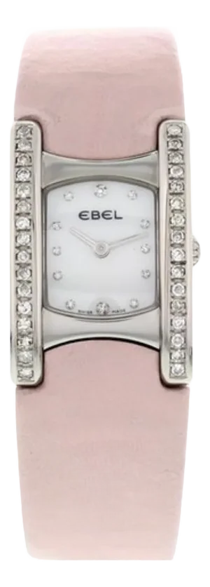 Ladies Ebel Beluga Stainless Steel with Diamonds E9057a28-10, Leather Pink Belt
