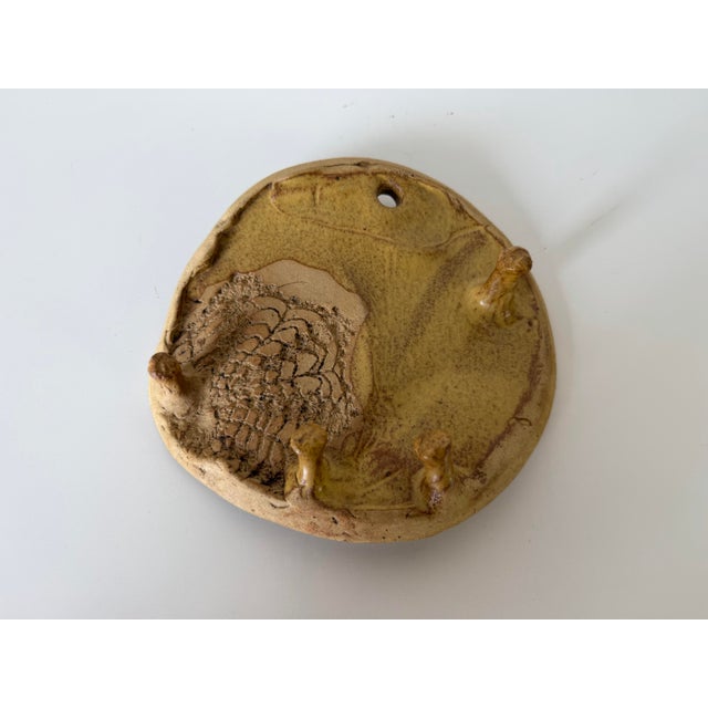 Vintage Organic Handmade Abstract Studio Pottery Wall Sculpture, Unsigned For Sale - Image 10 of 12