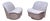 Pair Vladimir Kagan for Directional Swivel Lounge Chairs on Stainless Steel Base For Sale
