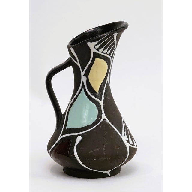 Black Trinidad Pitcher Vase by Bodo Mans for Bay Keramik, West Germany, 1960s For Sale - Image 8 of 8