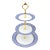 Late 20th Century Lomonosov Blue Gold Net Imperial Porcelain 3-Tier Dessert Cake Stand For Sale