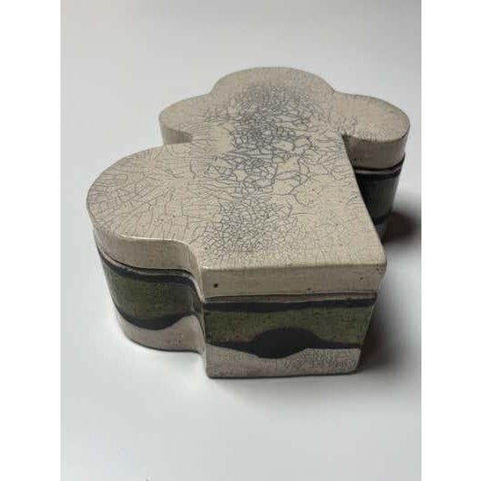 Trudi Battershall Modern Ceramic Decorative Box with Crackle-Glaze For Sale - Image 9 of 9