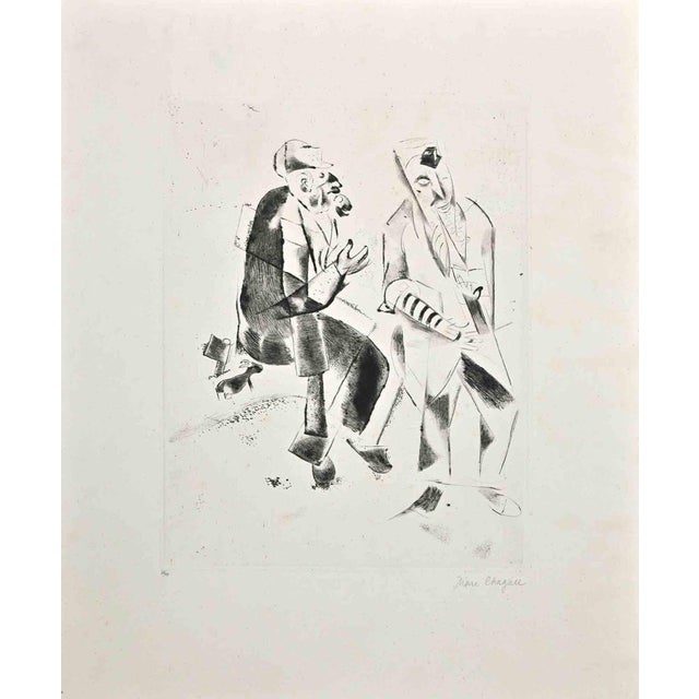 Marc Chagall, Les Grands Pères, Etching, 1922 For Sale - Image 4 of 4