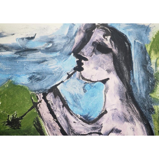 Pablo Picasso, The Flutist, Lithograph and Stencil For Sale - Image 4 of 6