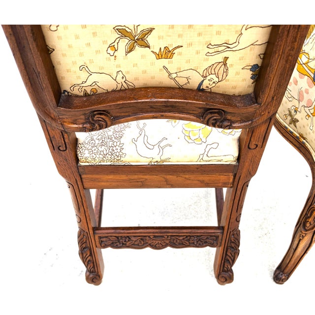 Interior Crafts Chicago French Provincial Carved Dining Chairs 1960s Set of 6 For Sale - Image 15 of 17