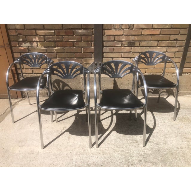 Postmodern Alisea Armchairs by Lisa Bross for Studio Simonetti, Italy, 1980s, Set of 4 For Sale - Image 13 of 18