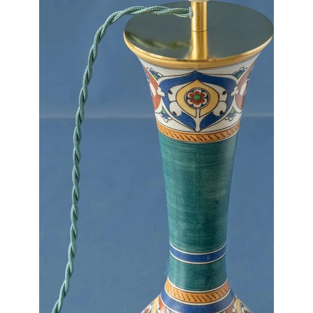 Ivory Dutch Art Deco Ceramic Table Lamps from Arnhemsche Fayencefabriek, 1910s, Set of 2 For Sale - Image 8 of 12