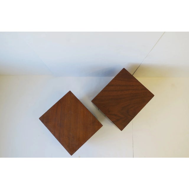 Brown Midcentury Modern Side Cocktail or End Tables, Pair For Sale - Image 8 of 13