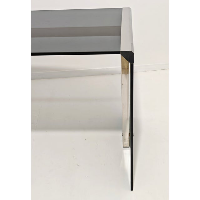 1970s Dattilo President Desk in Glass from Gallotti and Radice, 1970s For Sale - Image 5 of 12