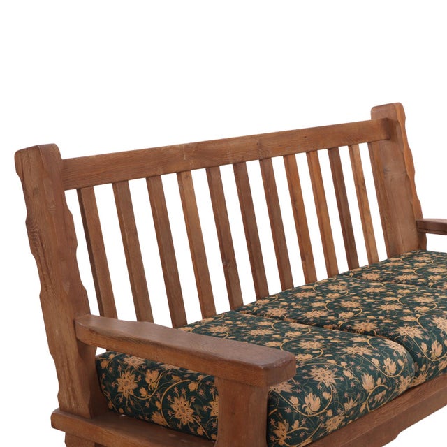 A French Heavy Oak Brutalist Style Open Arm Sofa Frame, C. 1960. For Sale - Image 4 of 8