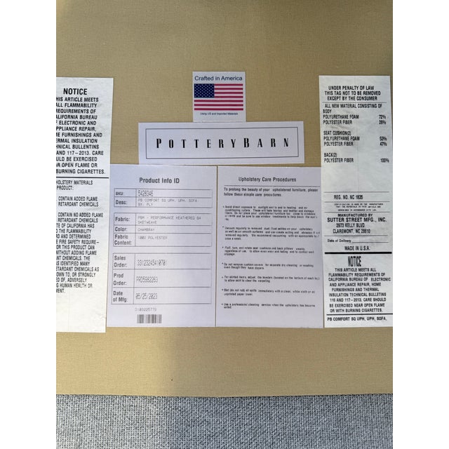 Pottery Barn Pb Comfort Square Arm Sofa For Sale - Image 11 of 12