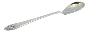 Silver Rice and Serving Spoon with Pear-Shaped Ladle and Grooves