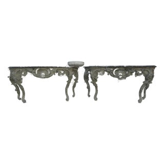 Fabulous Large Late 19th Century Louis XV Consoles a Pair For Sale