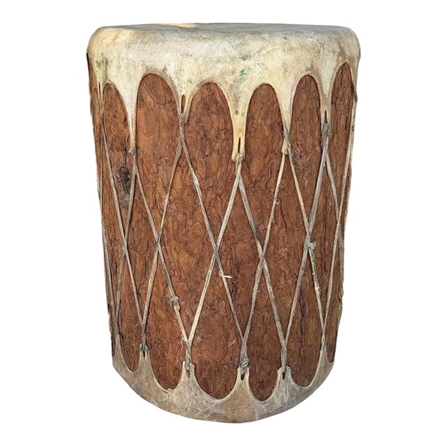 1950s Monumental Indian Drum in Great Condition For Sale