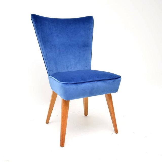 Wood Vintage Cocktail Chair attributed to Howard Keith, 1950s For Sale - Image 7 of 7