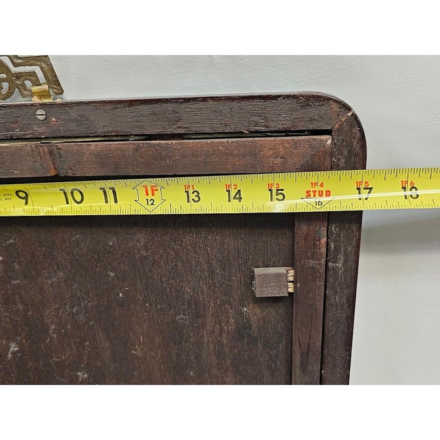 Large Vintage Chinoiserie Black Lacquer & Gold Bird Wall Plaque For Sale - Image 4 of 4