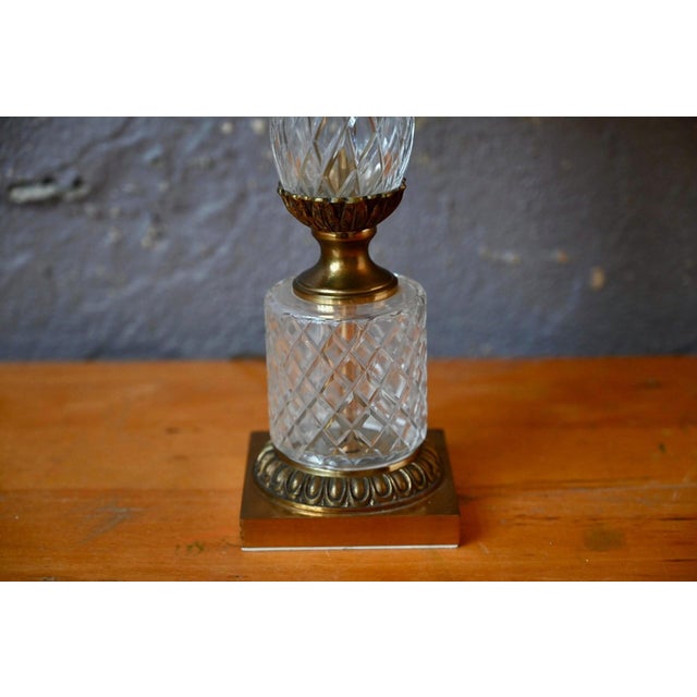 French Regency Hollywood Lamp in Albret Crystal, 1970s For Sale - Image 9 of 13