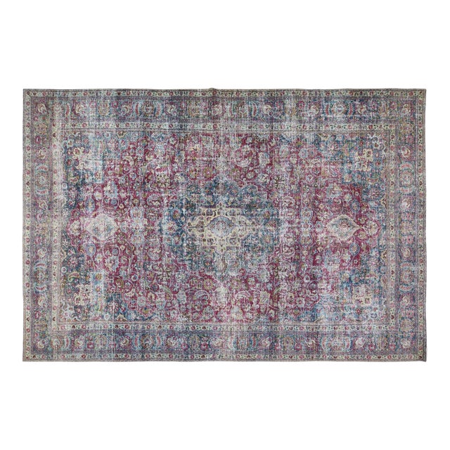 Vintage Turkish Anatolian Professional Hand Knotted Wool Rug, 9'8x15'2 For Sale