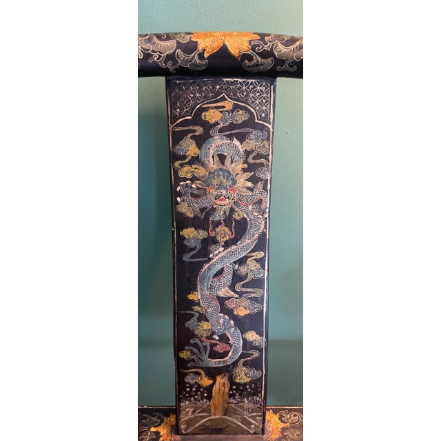 Black Mid 20th Century Chinese Black Decorated Ming Horseshoe Back Chair For Sale - Image 8 of 13