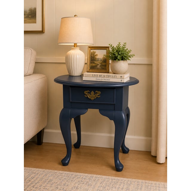 Beautiful solid wood end table that has been professionally restored and refinished by a carpenter with over 50 years of...