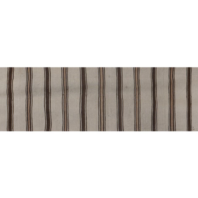Striped Organic Hemp Kilim Rug 2'6'' X 9'4'' For Sale - Image 6 of 10