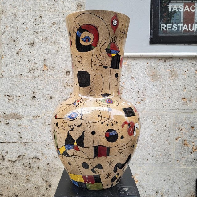 Miró Vase in Glazed Ceramic by Renata, Spain, 1993 For Sale - Image 6 of 18