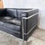 Mid-Century Black Leather and Chrome Two Seater Sofa by Le Corbusier For Sale - Image 6 of 10