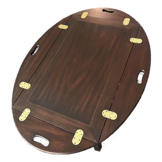 Henkel Harris 5212 29 Banded Mahogany Chippendale Butler's Tray Coffee Table For Sale