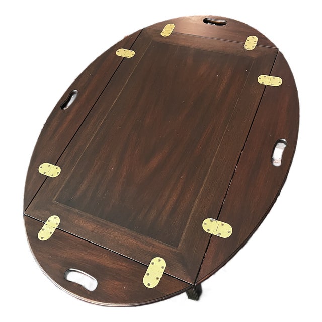 Henkel Harris 5212 29 Banded Mahogany Chippendale Butler's Tray Coffee Table For Sale