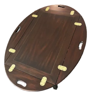 Henkel Harris 5212 29 Banded Mahogany Chippendale Butler's Tray Coffee Table
