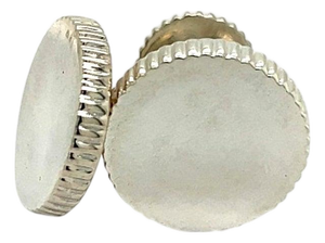 1990s Pair of Tiffany & Co Estate Ridced Cufflinks Sterling Silver