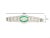 Metal Vintage Art Deco Old Euro Cut Diamond and Emerald Bracelet in Platinum For Sale - Image 7 of 8