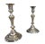 Louis XV Silvered Brass Candlesticks - a Pair For Sale In Boston - Image 6 of 6