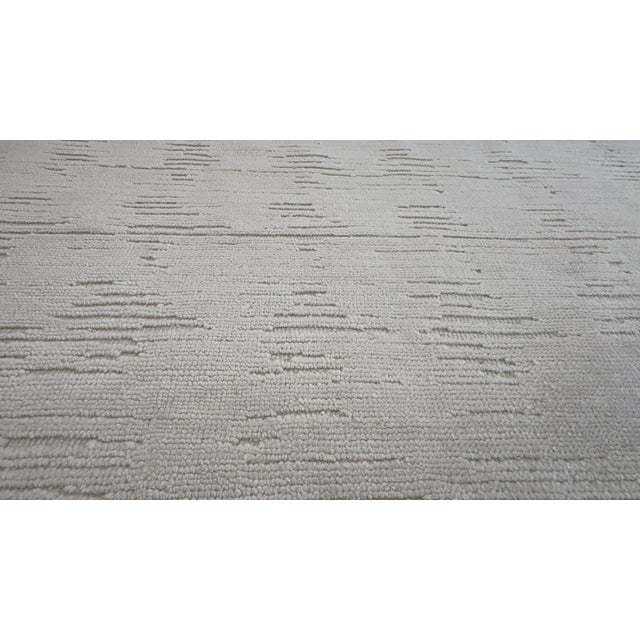 Rh Restoration Hardare Meryem Hand-Knotted Wool Rug — 10' × 14' Ivory | New Zealand Wool | High-Low Textural Pile For Sale - Image 11 of 18