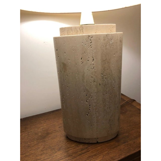 Brutalist Travertine Table Lamp, 1970s For Sale - Image 3 of 9