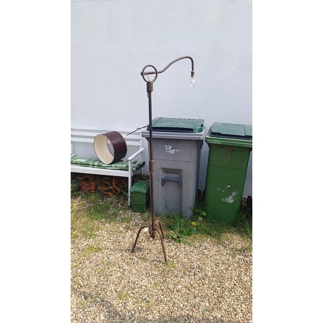 Wrought Iron Floor Lamp, 1940s For Sale - Image 11 of 17