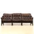 Mid-Century Modern 1970s Danish Brown Leather Tufted Sofa For Sale - Image 3 of 18