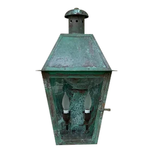 Single Vintage Wall Hanging Copper Lantern