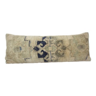 Handmade Oushak Rug Pillow Cover -14'' X 40'' For Sale