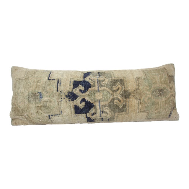 Handmade Oushak Rug Pillow Cover -14'' X 40'' For Sale