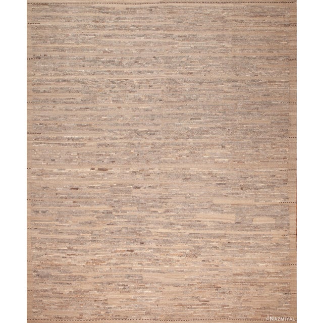 Fabulous Elegantly Minimal Modern Contemporary Abstract Rug, Country of Origin: Central Asia, Circa date: Modern