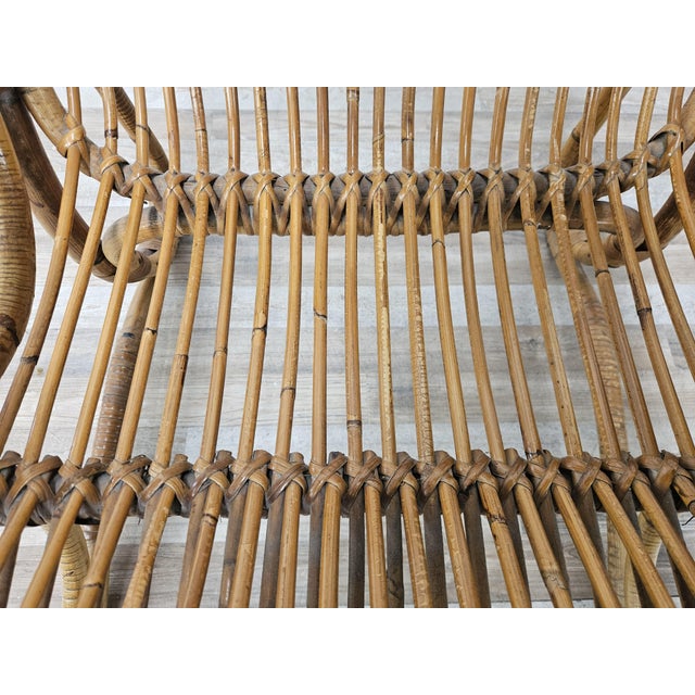 Tan Vintage Wicker Armchairs, 1970, Set of 2 For Sale - Image 8 of 13