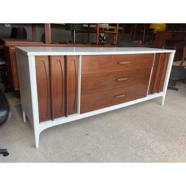 American Art Deco White Pecan Sideboard by Kent Coffey For Sale - Image 16 of 18