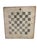 Early double sided b&w painted game board. One side for nine men's morris, reverse side is a checker board. Edge has...