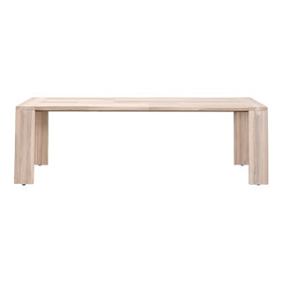 Big Sur Outdoor Dining Table, Gray Teak For Sale