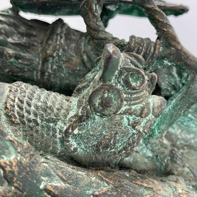 Early 20th Century Benin Bronze Adorned Cast Plaque For Sale - Image 4 of 6