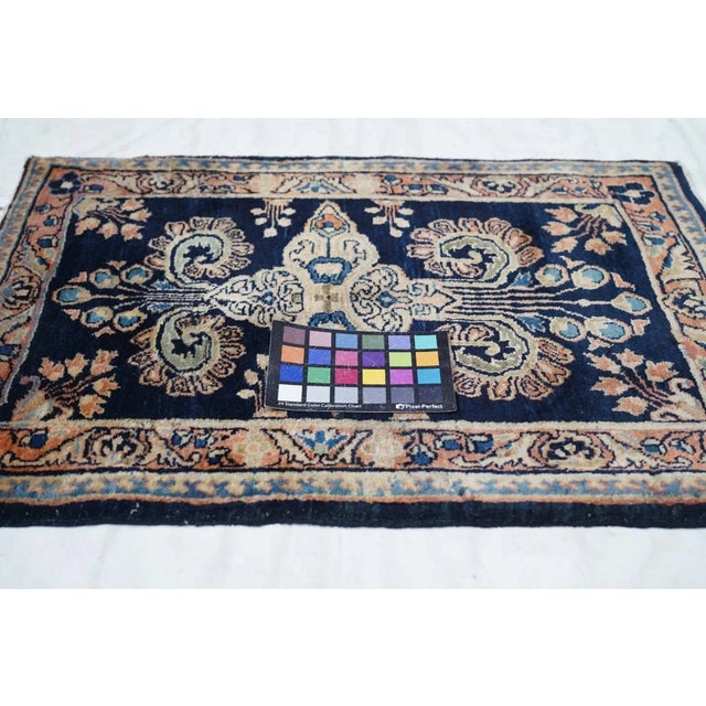 Textile Antique Mohajeran Sarouk Rug 1'9'' x 2'5'' For Sale - Image 7 of 9