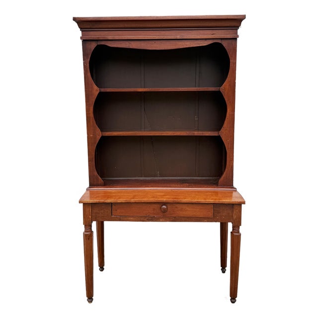 Early 19th Century Colonial Farmhouse Hutch – Antique Pennsylvania Sheraton-Style Cabinet For Sale